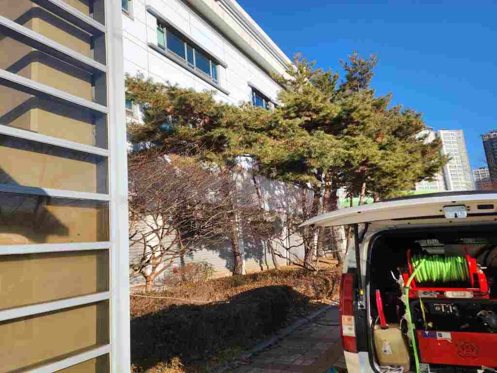 동두천 건물 외부 고압세척 작업